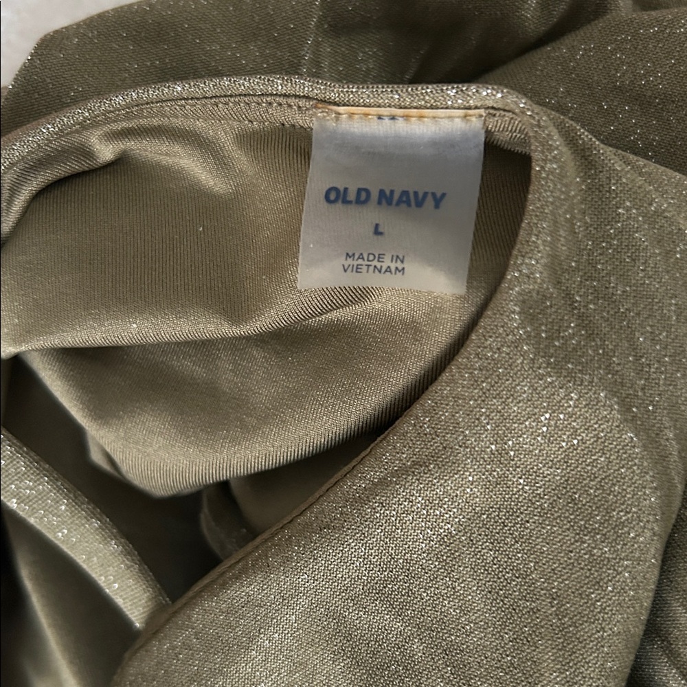 NWT Old Navy Gold One Shoulder Shine Swimsuit Women's Size Large - Picture 6 of 6